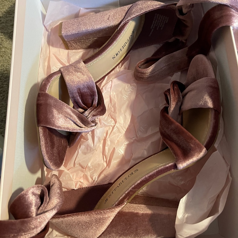 Brand new never worn lace up heels!